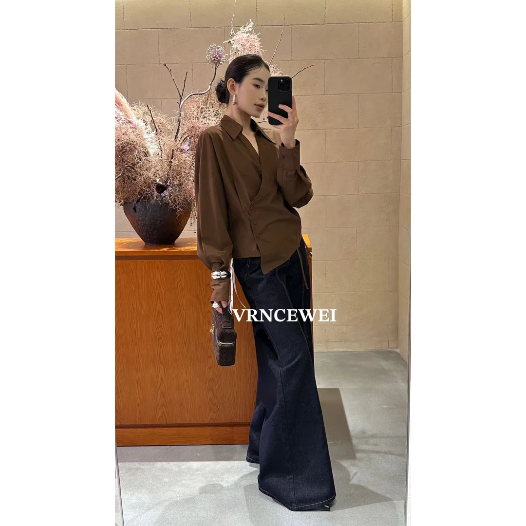 爱唯依（F）-收腰款！气质有质感收腰衬衫（657R0525#）VRNCEWEI