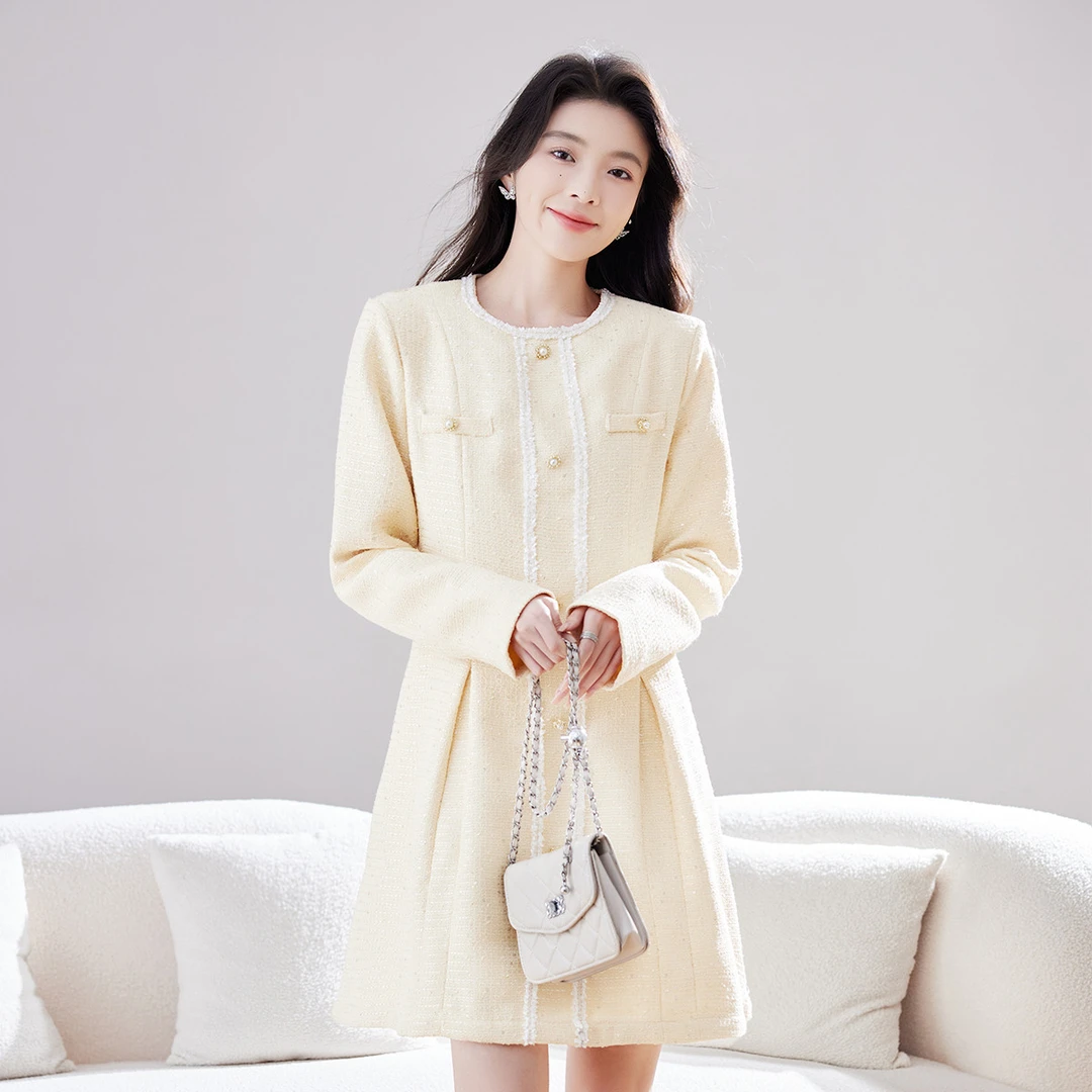 【诗语专属】EVA OUXIU/伊华欧秀连衣裙ZS-E-44-26512-YL