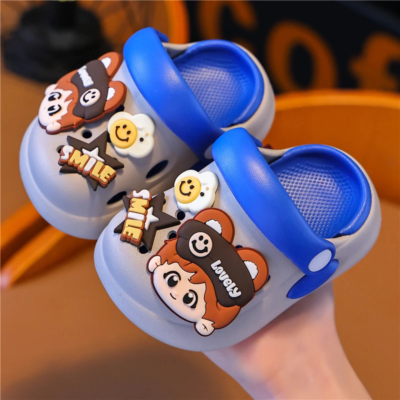 男童凉拖鞋夏季卡通软底新款包头小孩子中大童宝宝洗澡儿童洞洞鞋