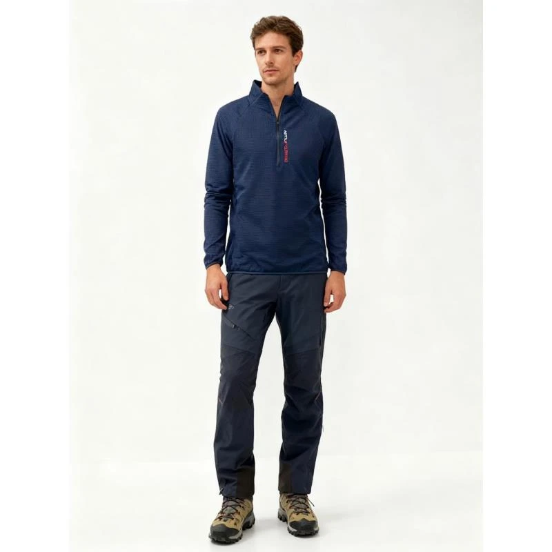 都市机能风保暖立领半拉链运动玉米格抓绒衣长袖T恤 Q260