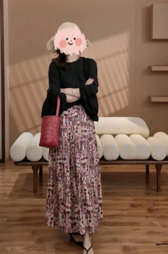 气质套装减龄时尚套装夏季静奢风碎花通勤INS风时尚两件套半身