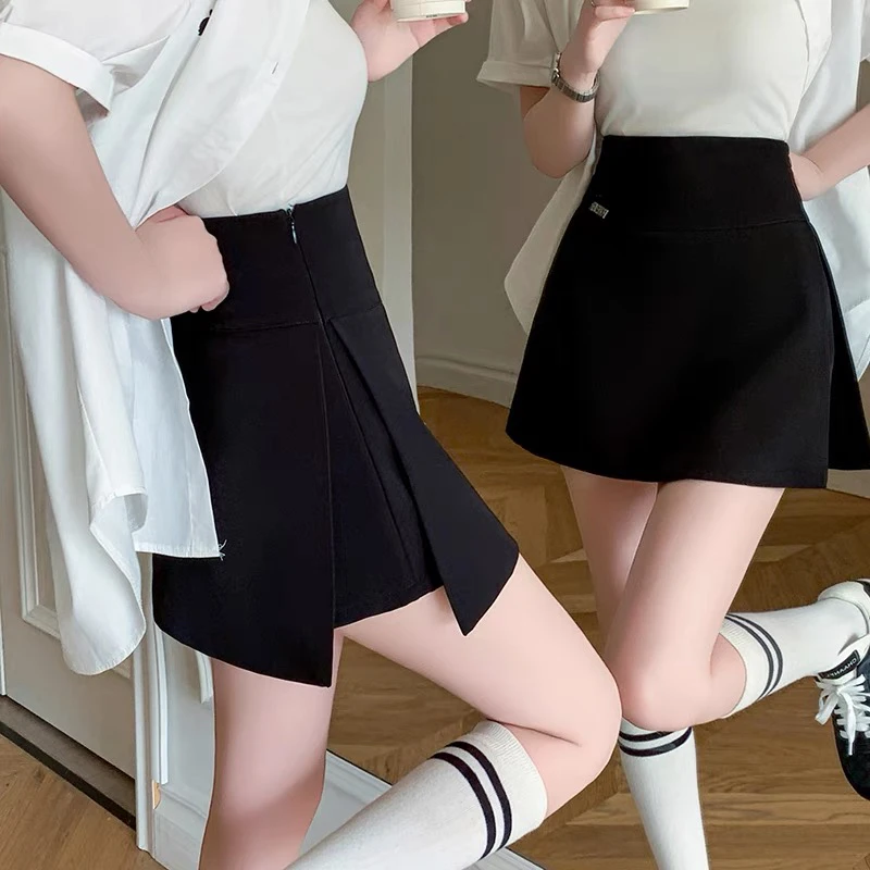 薇莎906【裤裙】春款侧开叉防走光A字包臀短裙