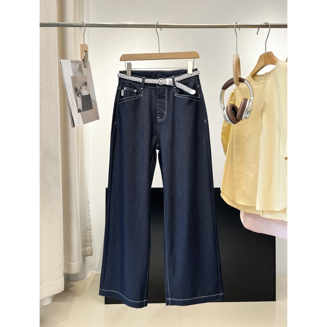 B圈圈弹~抗皱免烫！轻磅柔软仿西装薄款牛仔裤子 E304 女装 H6199