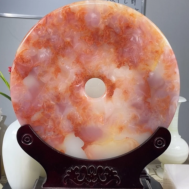 玉天然玉石30分满堂红精品放漏