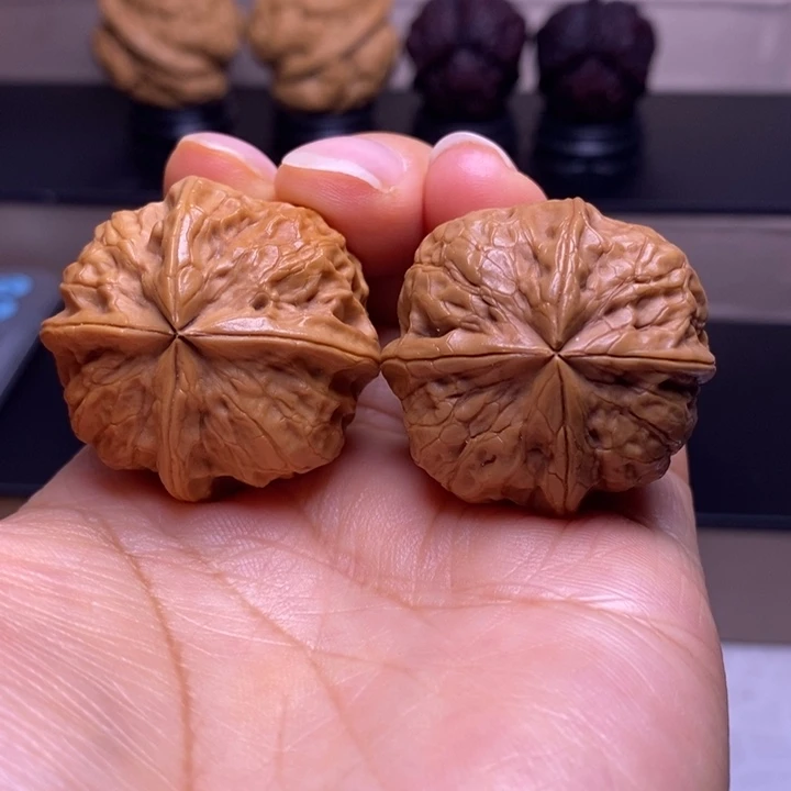 把件文玩核桃聚宝盆四楞27