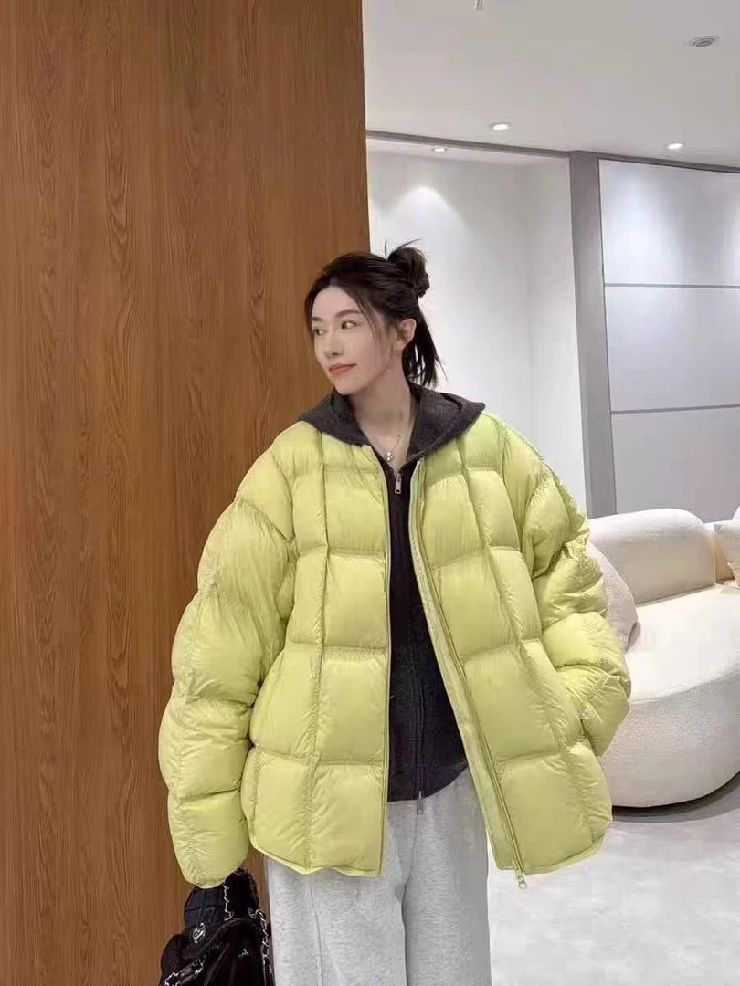 冬欧货圆领双口袋系带白鸭绒休闲羽绒服外套8781