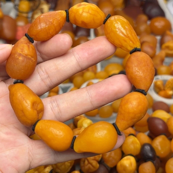 裸石琥珀未镶嵌天然蜜蜡手串