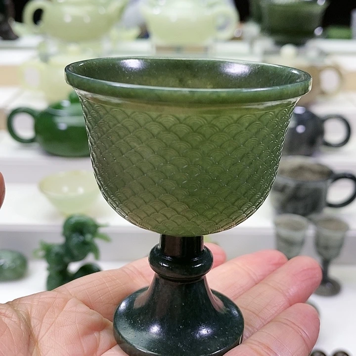 未镶嵌和田玉挂件茶杯60m l