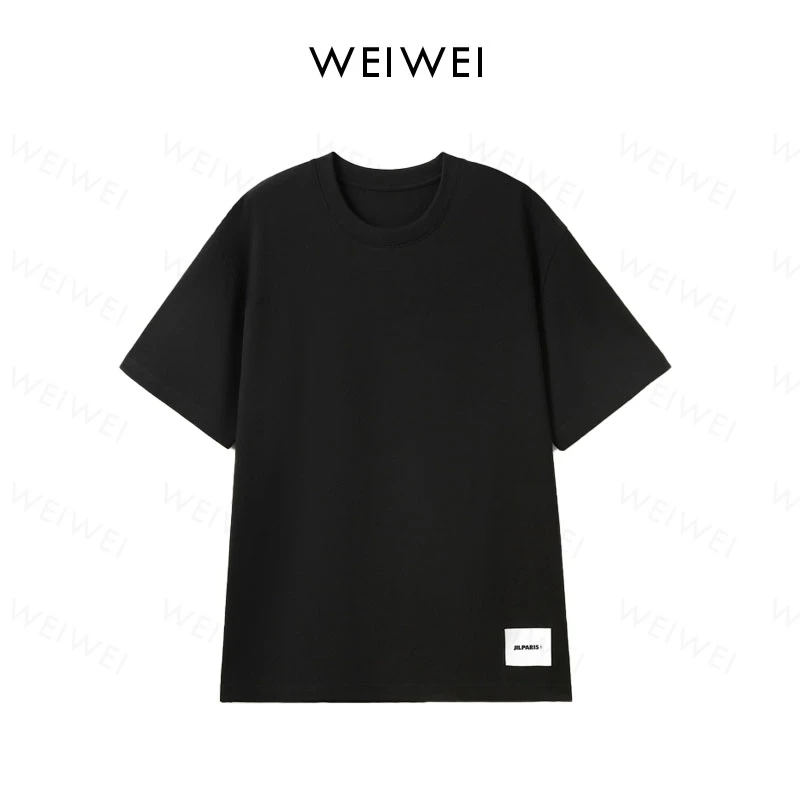 V 男女款纯色圆领宽松短袖百搭T恤SS26010