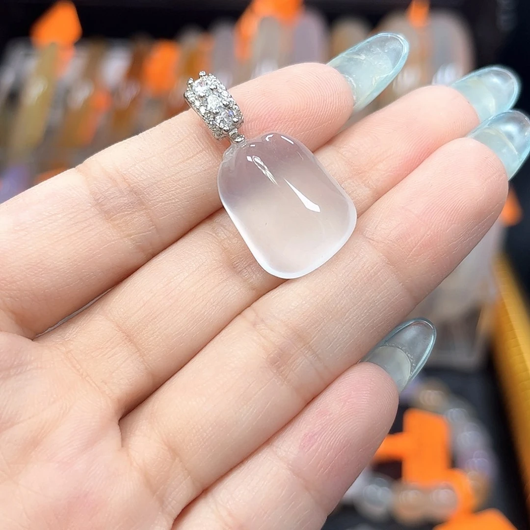 玛瑙/玉髓颈饰银S925镶嵌