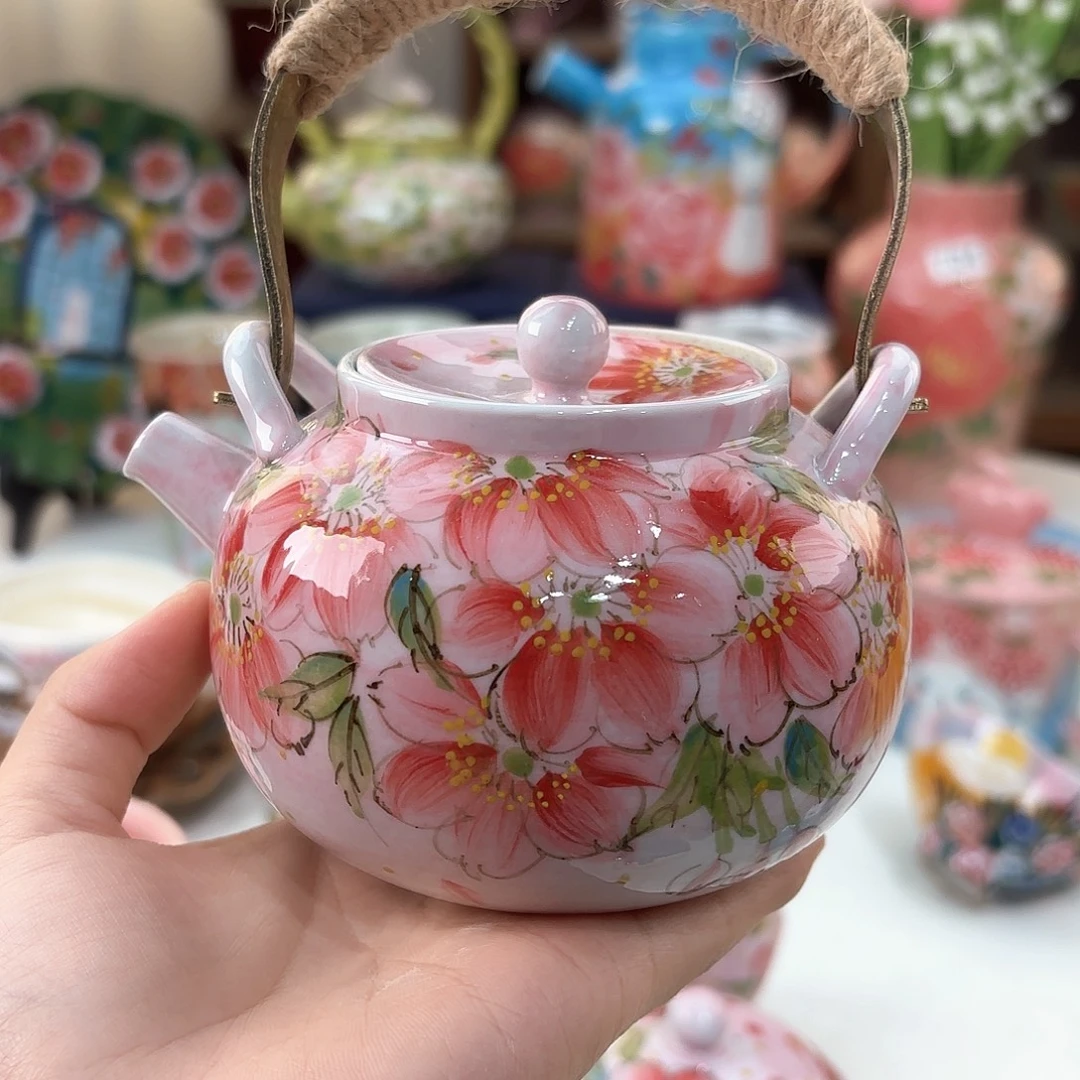 景德镇手绘高温釉下彩陶瓷茶具