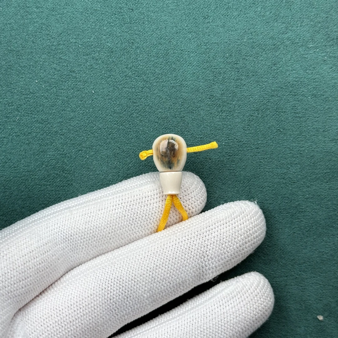 D79-50天然猛犸牙 黄金瞳三通9*16*9.3mm支持复检假一罚十