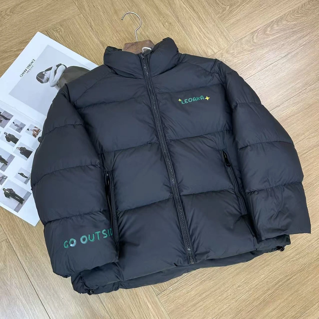 儿童冬季洋气百搭保暖立领字母印花羽绒服H8878