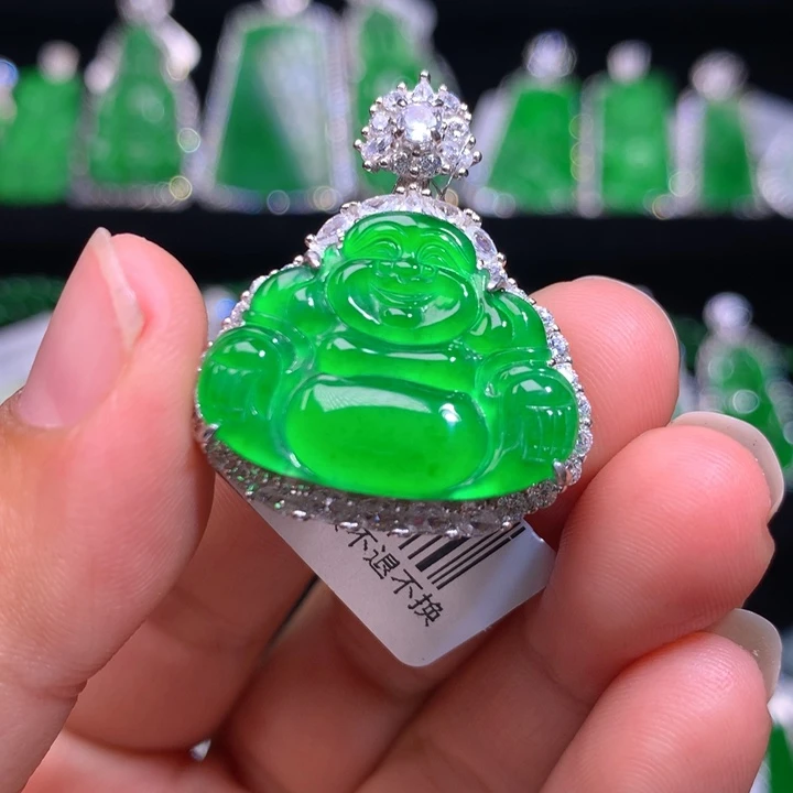 【闪购商品】颈饰银S925镶嵌翡翠天然翡翠