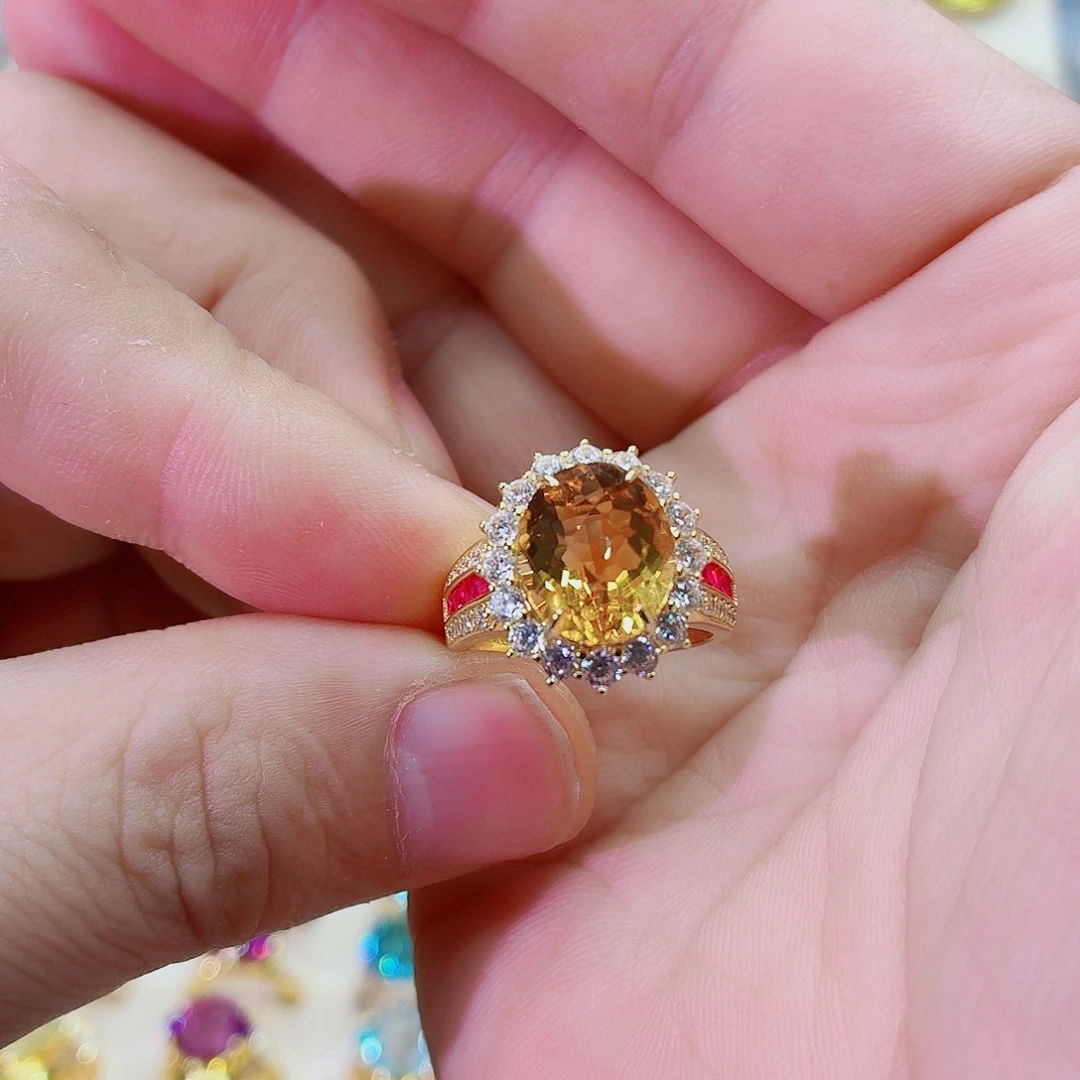 水晶银S925镶嵌戒指