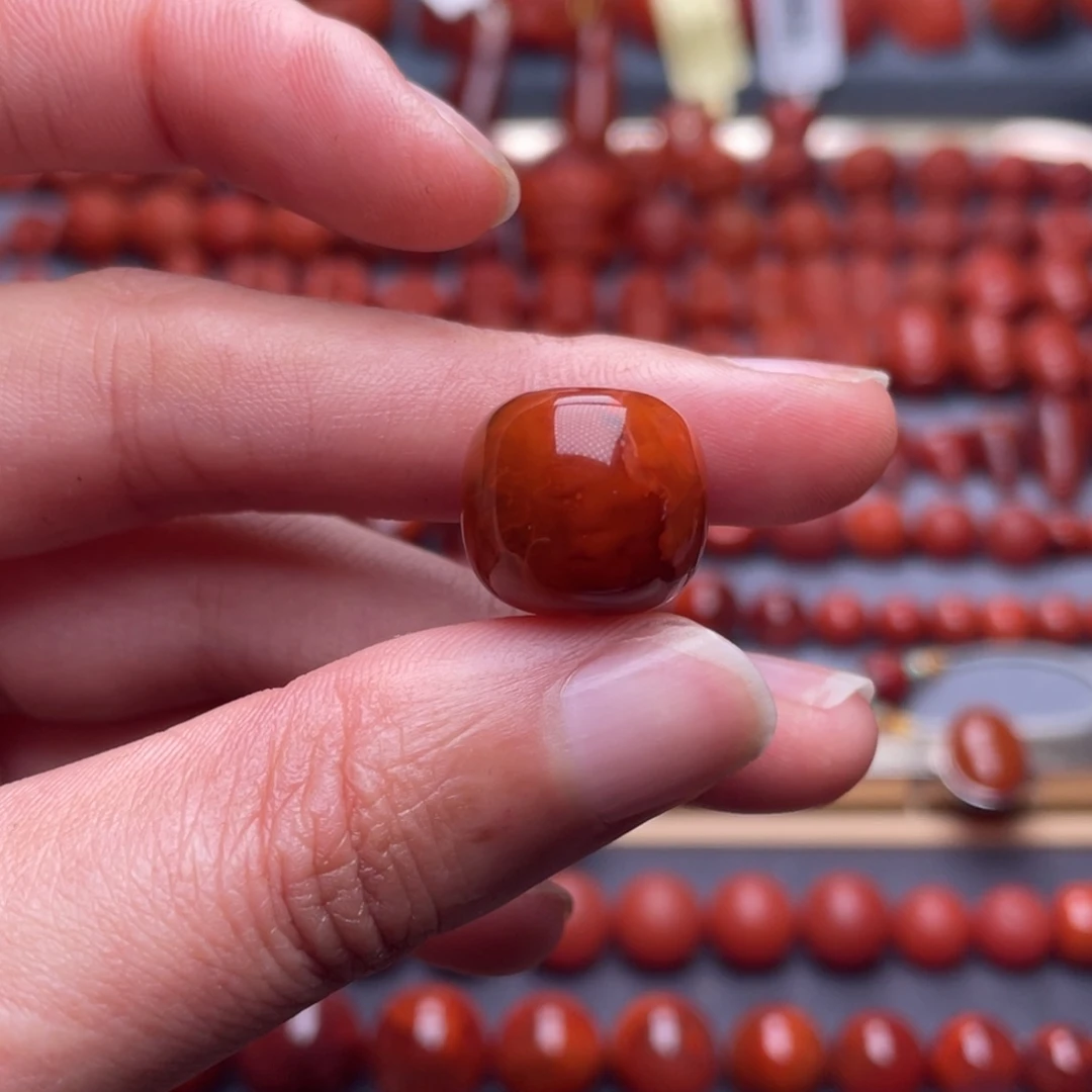 南红玛瑙未镶嵌其他W15瓦西火焰纹老型珠