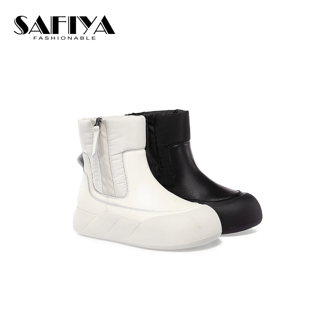 索菲娅Safiya2023冬季新款时尚雪地靴女防水东北棉鞋SF3411DC23