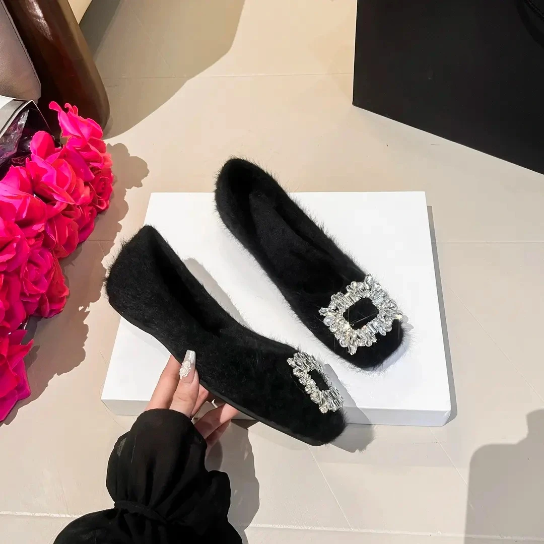 2025年新款水钻加绒加厚女秋冬外穿女爆款内增高保暖软底百搭女鞋