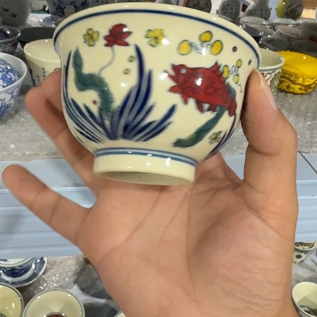 瓷片摆件手绘瓷器处理