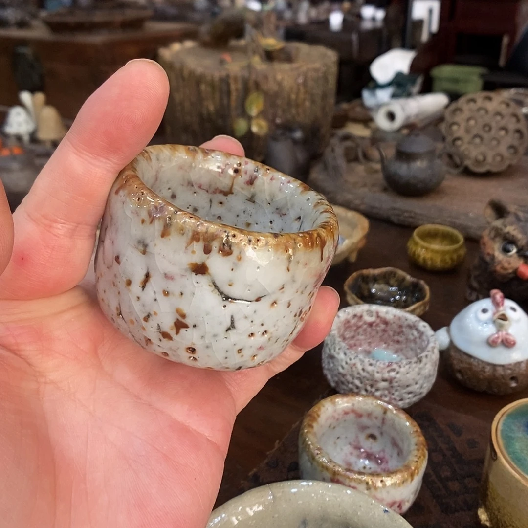 手工制作柴烧茶具