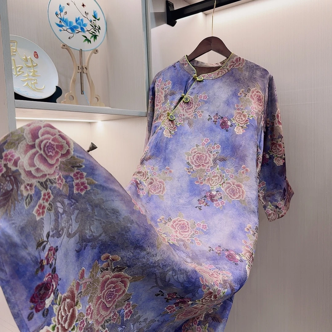 初梦-2025新中式中国风夏季复古改良旗袍显瘦连衣裙