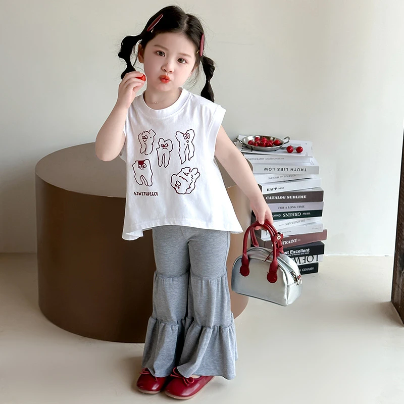【4.21万人喜欢】女童套装夏季2025新款儿童韩版宽松短袖T恤洋气女