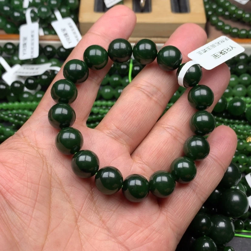 【闪购商品】未镶嵌手链和田玉（碧玉）好****?12