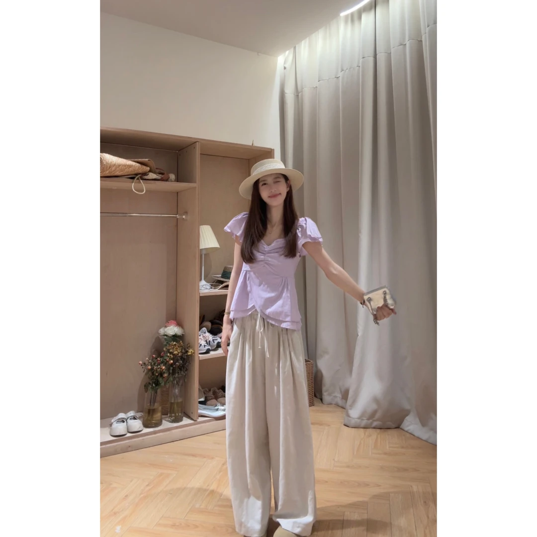 [YS] 韩系全棉小飞袖显瘦小衫上衣~ X451