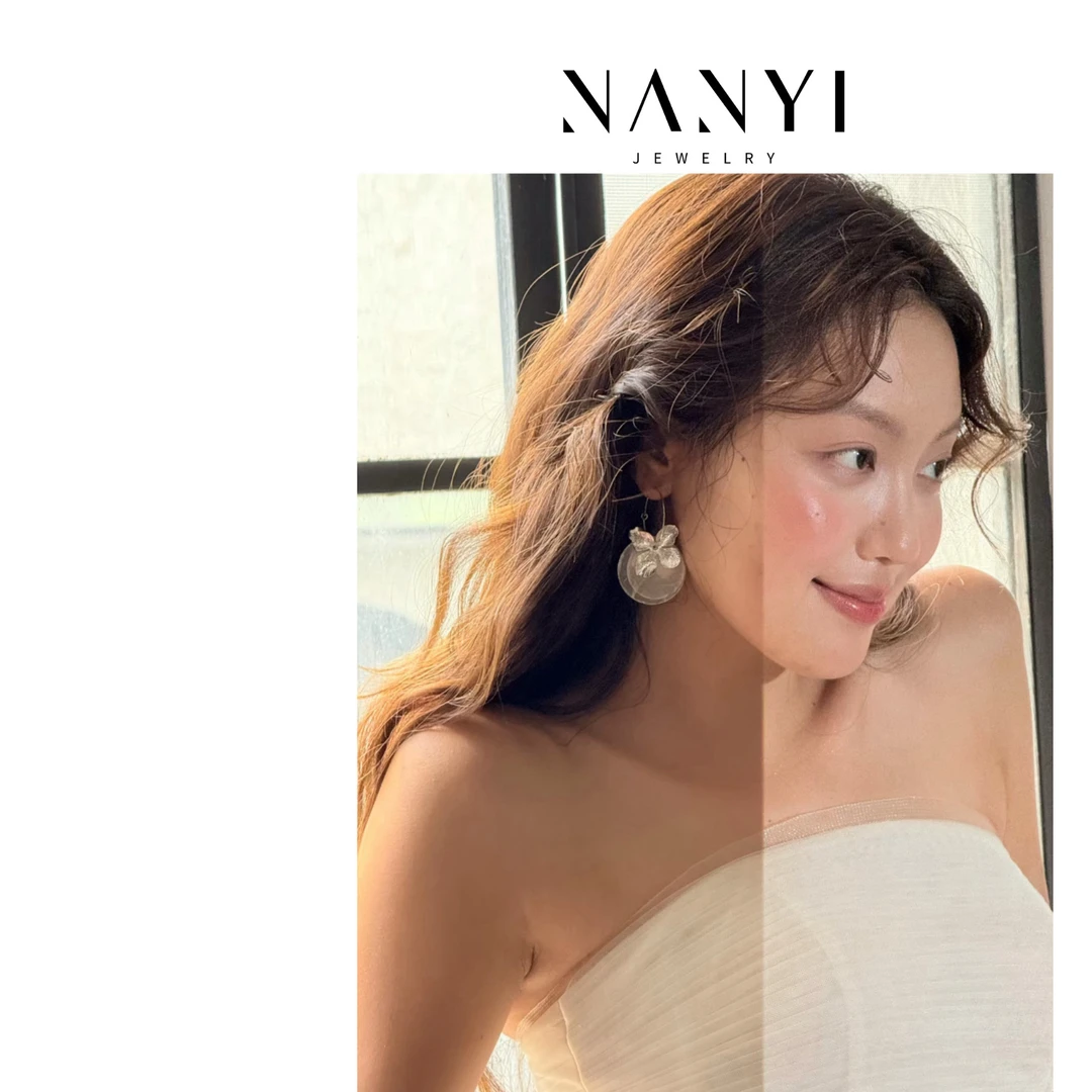 非金属树脂耳饰 小南一｜丁香花贝壳原片耳环