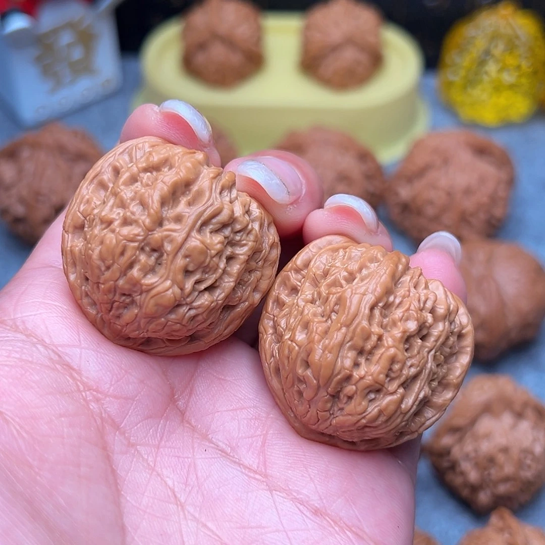 把件文玩核桃承德密纹红宝石35全品