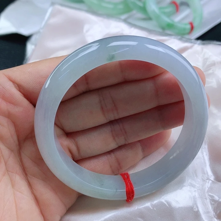 翡翠手镯未镶嵌58+冰润翡翠手镯