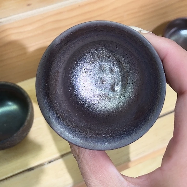 杯紫泥柴烧瑕疵杯子不退换