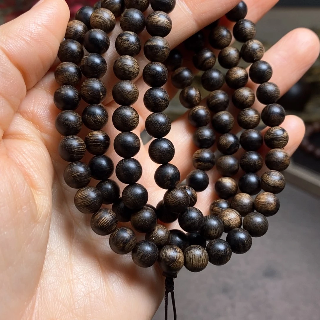 沉香手串越南芽庄紫棋瘤疤0.6×108