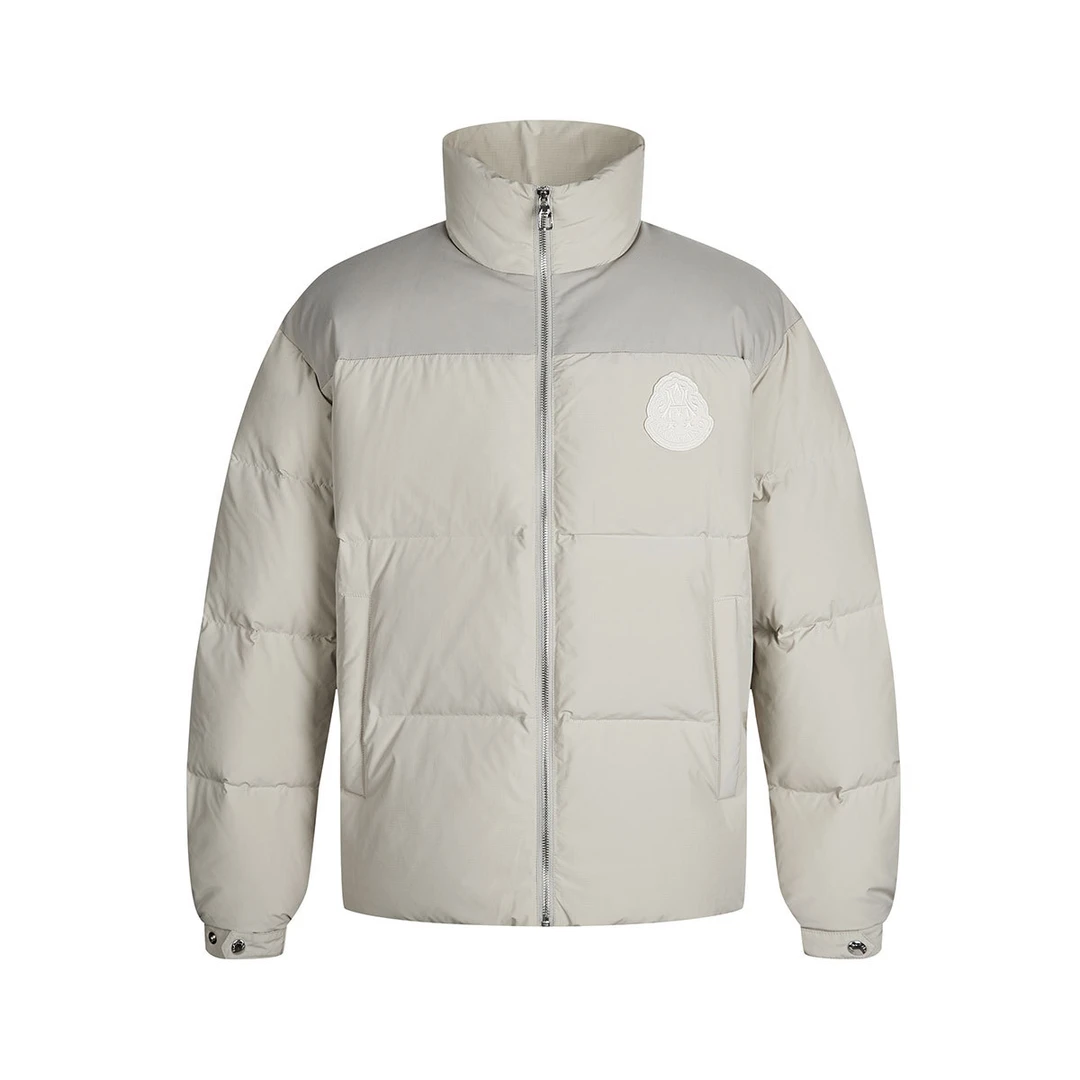 曼加龙冬季新款90鸭绒 厚款阔版拼色男式立领羽绒服7243332