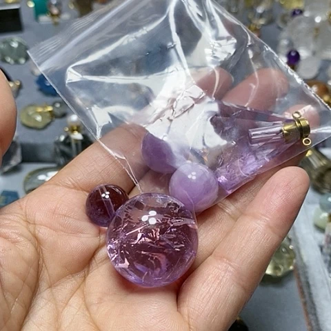 未镶嵌珠宝半成品水晶小**贝水晶