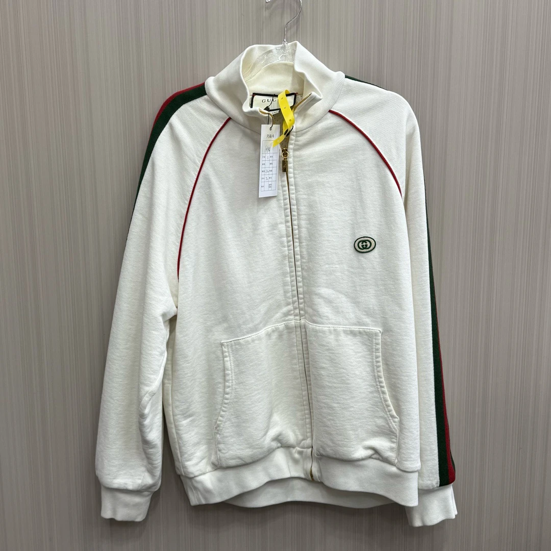 99新 GUCCI/古驰 白色连帽运动长袖 尺码 S 10181