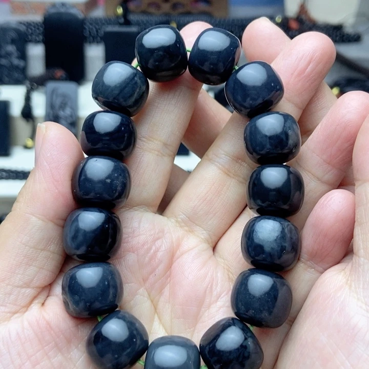 未镶嵌手链和田玉卡16老型手串 带包容