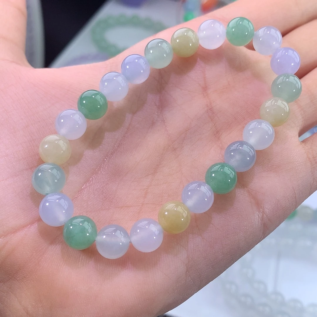 未镶嵌手链翡翠冰多宝手串