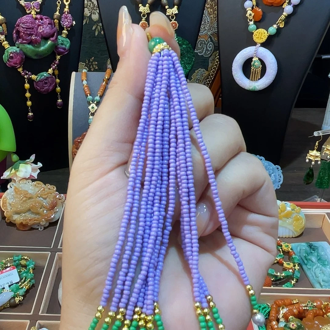 哇***！玛瑙/玉髓未镶嵌颈饰斜挎流苏