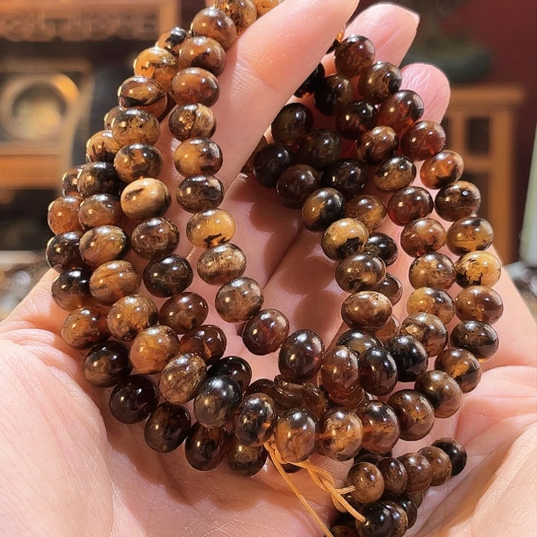 未镶嵌琥珀裸石渔**哥抚顺琥珀20880九