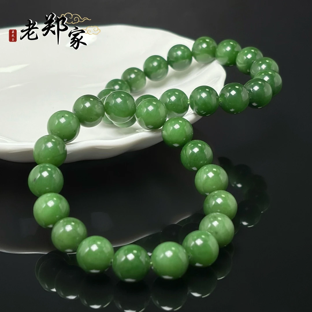 【老郑家】和田玉手串  约12mm（多样性发一件）1762 微黑点