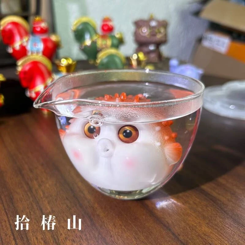 拾椿山 | 树脂泡泡鱼变色茶宠香插
