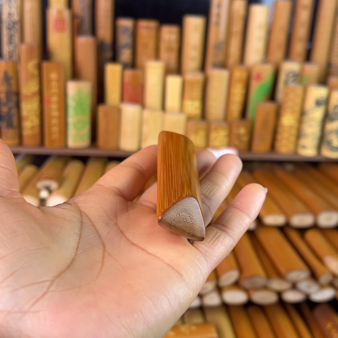 实心玉竹手把件德