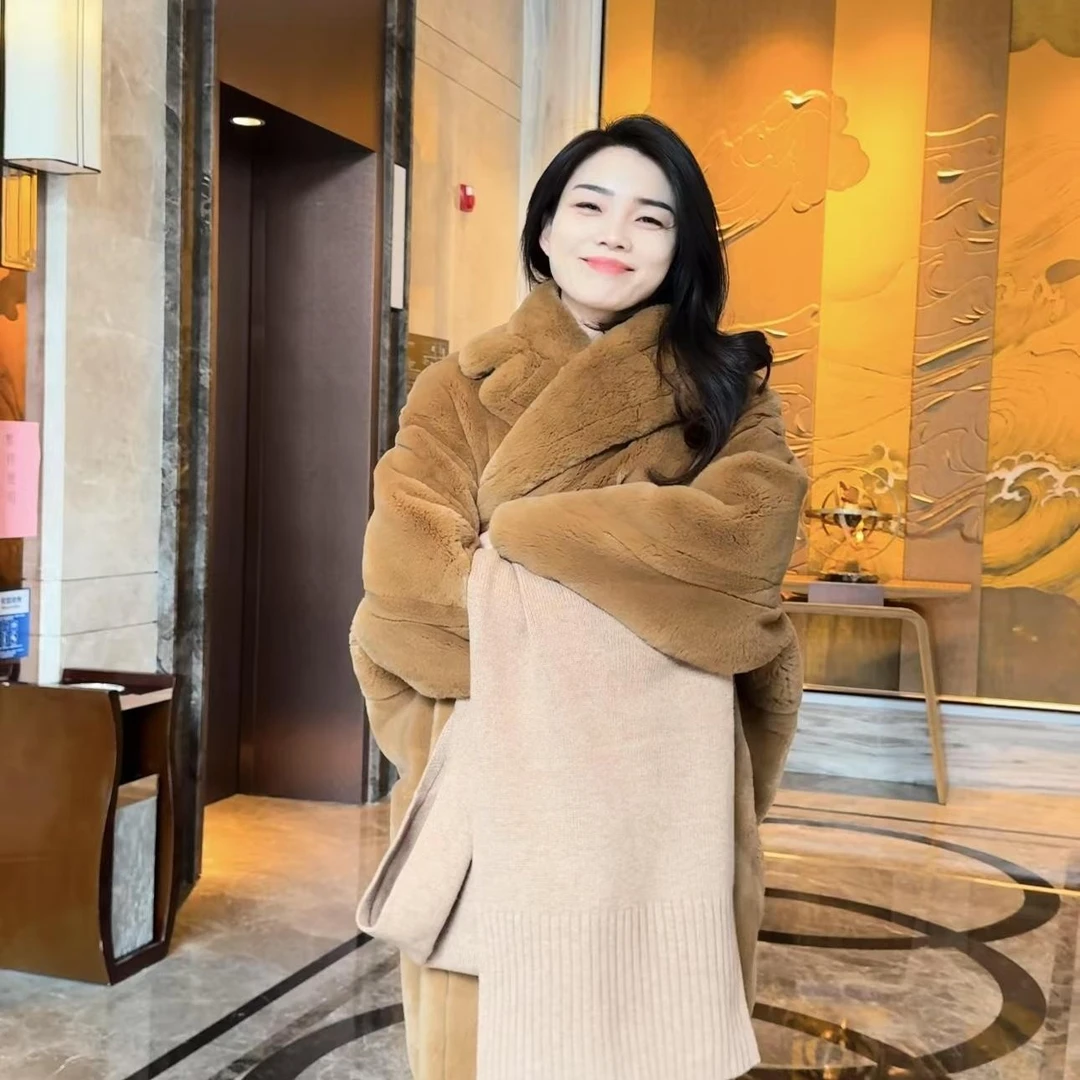 【YINGMOMO】影哥「大泰迪」新款泰迪水貂绒长款大衣气场高级百搭