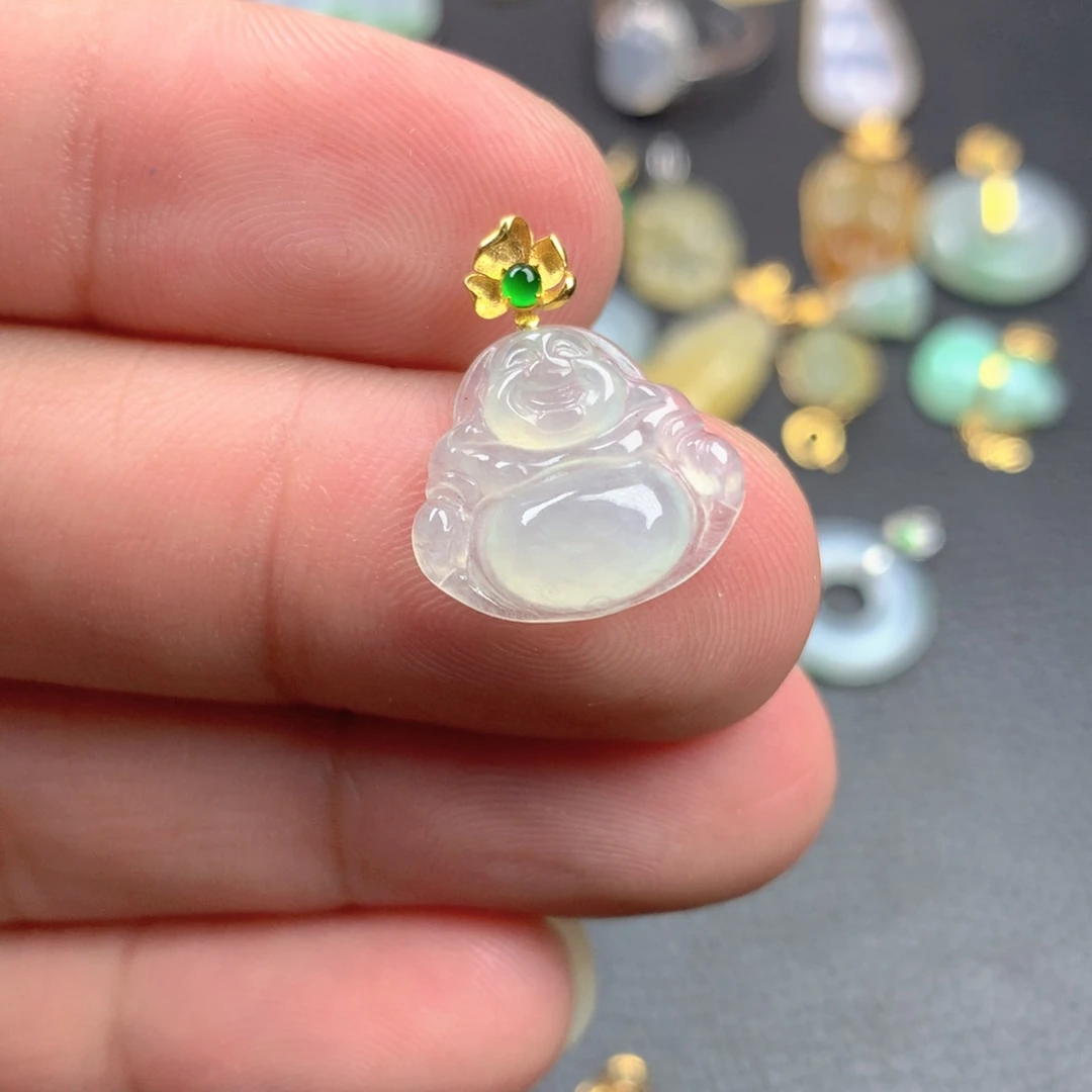 【闪购商品】颈饰18K金镶嵌翡翠翡翠