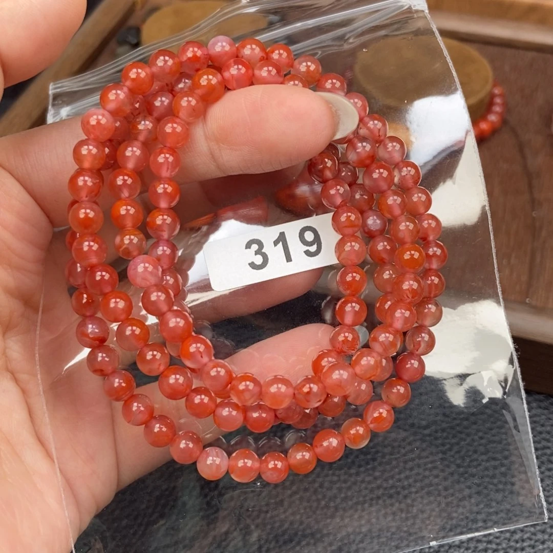 南红玛瑙未镶嵌手链卡5.5