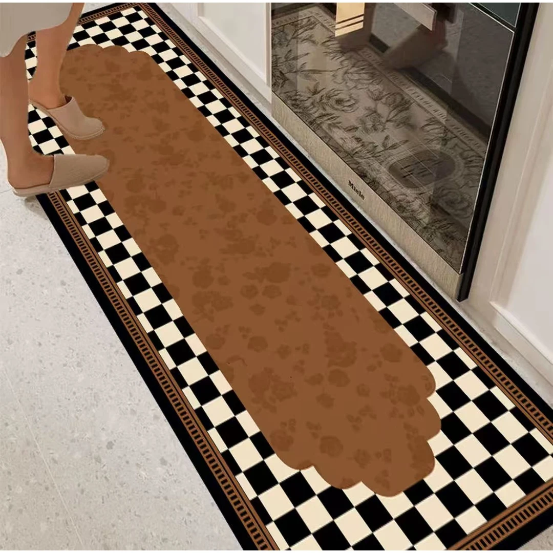 L415-【40*160】硅藻泥入户门里门外垫喜庆玄关防滑免洗地毯地垫