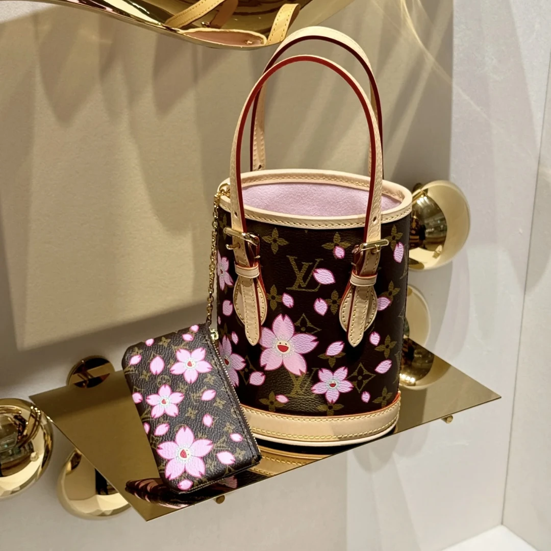 全新未使用 LouisVuitton/路易威登 LV BUCKET 樱花 单肩包 带票