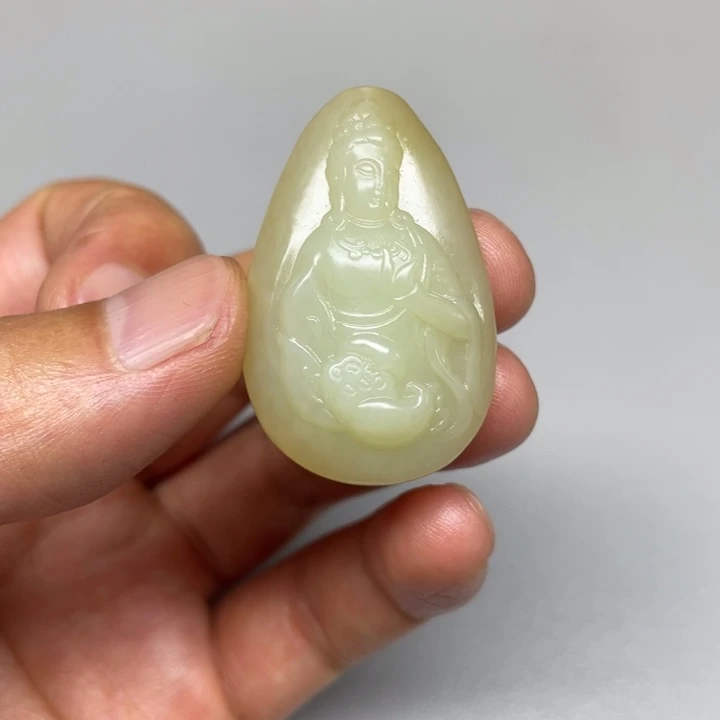 和田玉未镶嵌吊坠(不含链)孤*