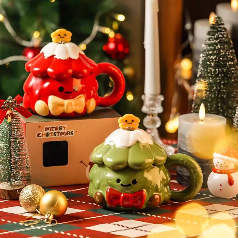 圣诞节礼物圣诞树马克杯高颜值杯子送女生伴手礼品活动送客户水杯